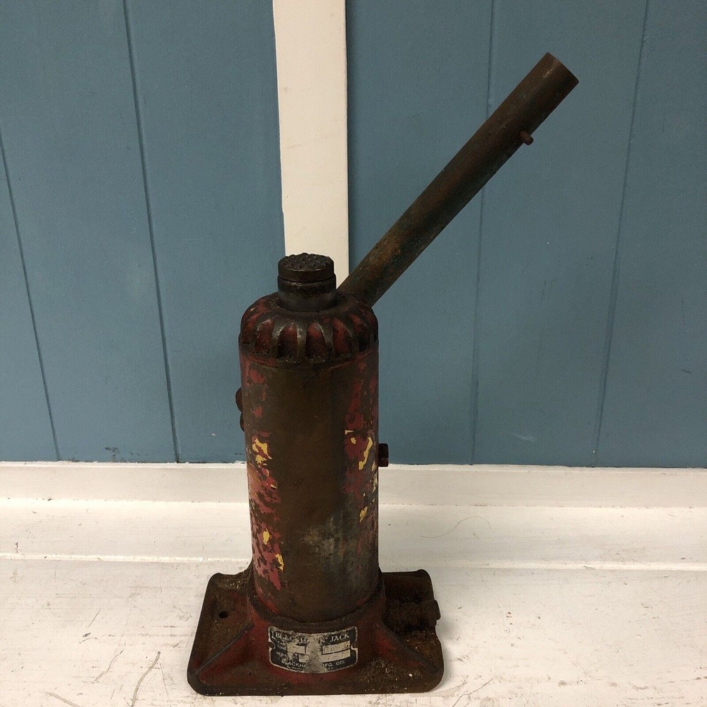Vintage Blackhawk Jack Mfg 5 Ton Hydraulic‎ Bottle Barnfind *READ Car Tool